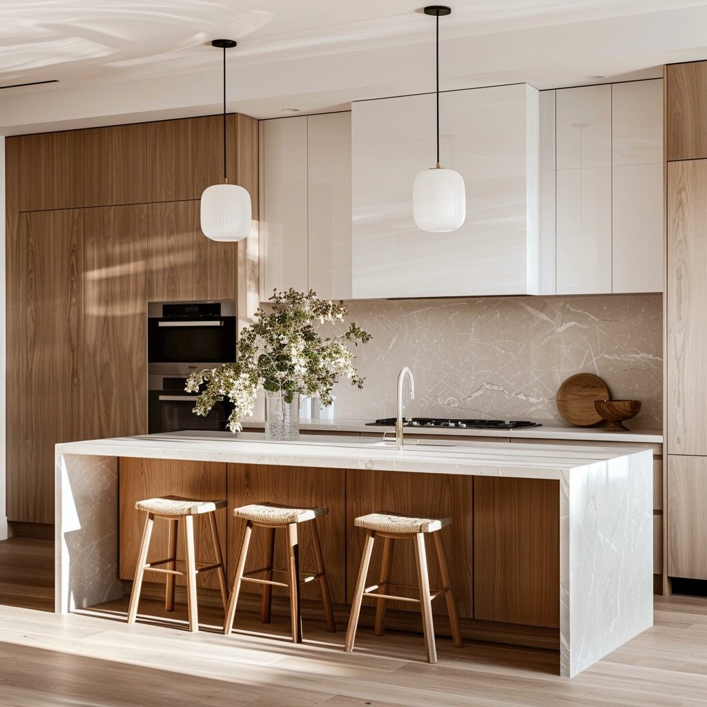 u6583799219_minimalist_Japandi_kitchen_white_and_oak_flat-pan_e4285fa2-4b8f-4c8e-8e56-98d21d849fe0_0